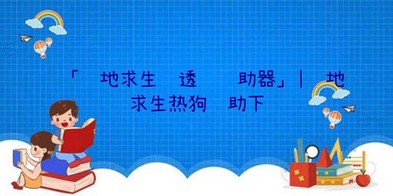 「绝地求生纯透视辅助器」|绝地求生热狗辅助下载